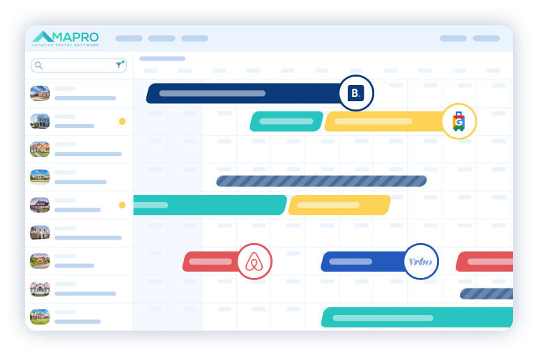 MAPRO screenshot: MAPRO reservations