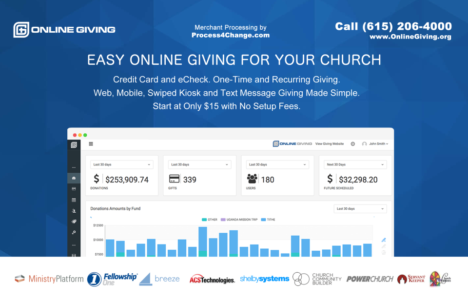 Online Giving Software - Contact us today.
