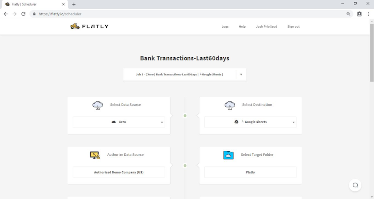 Flatly screenshot: Flatly bank transactions
