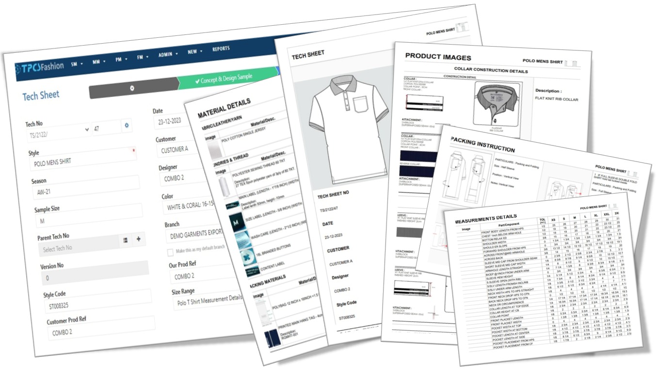 TPCS screenshot: Tech pack : Crafting Fashion Precision
