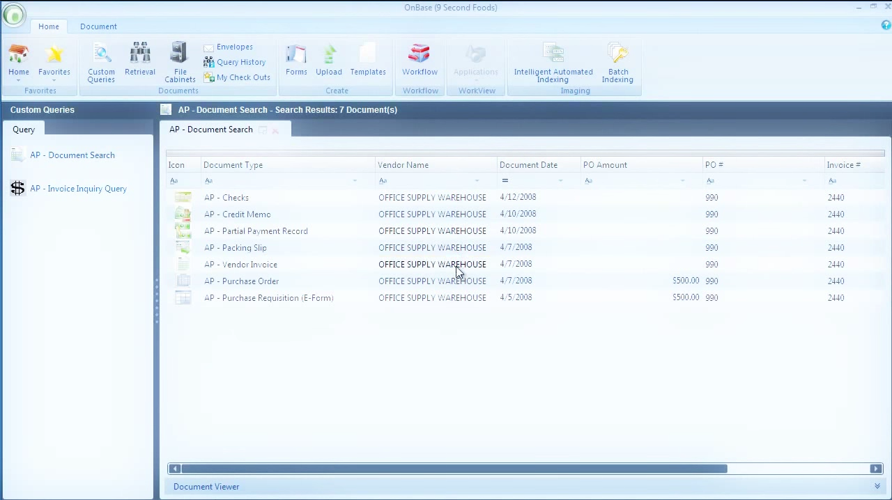 OnBase Software - OnBase document search