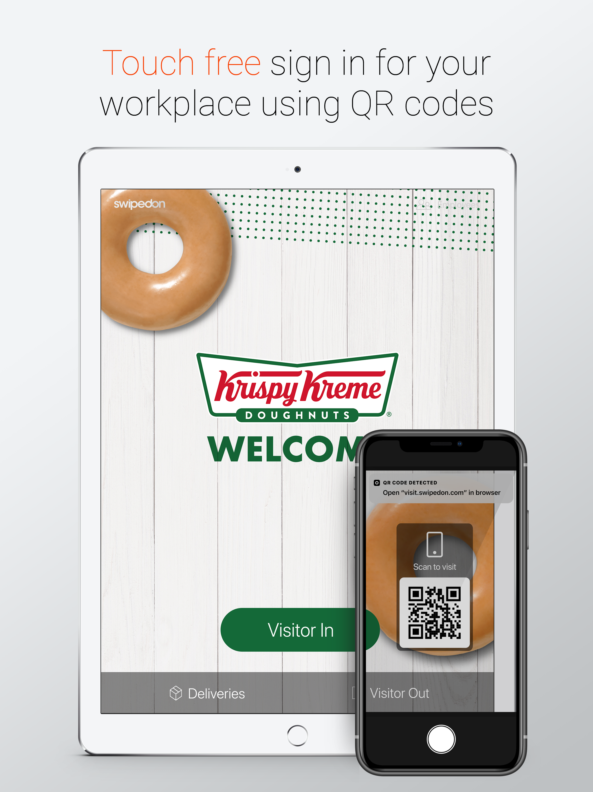 Touch free visitor sign in using QR codes-thumb