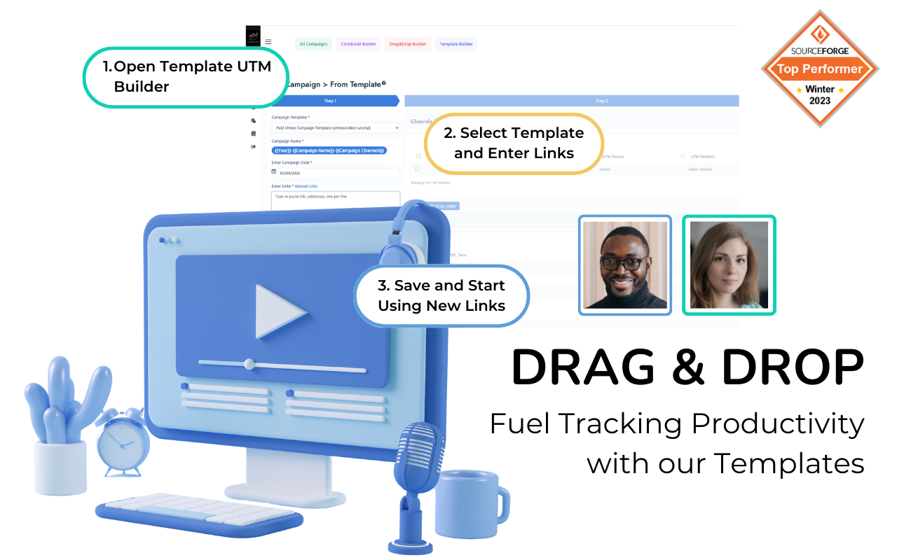 CampaignTrackly Software - Fuel Your UTM Link Tracking Productivity with our Drag&Drop Builder
