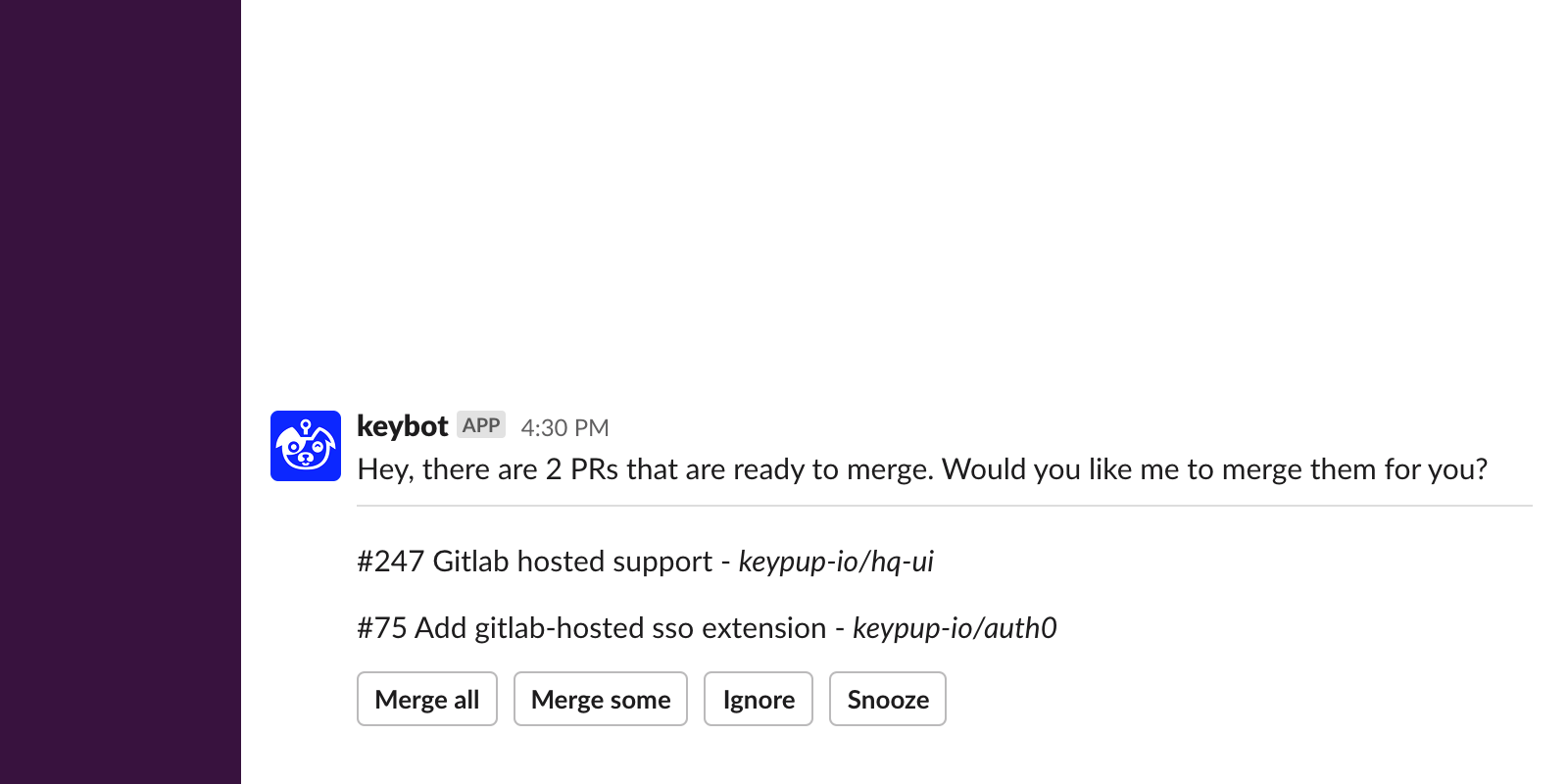 Merge recommendations from Keybot