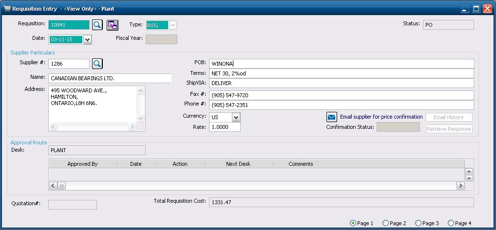 DirectLine Software - Purchasing module