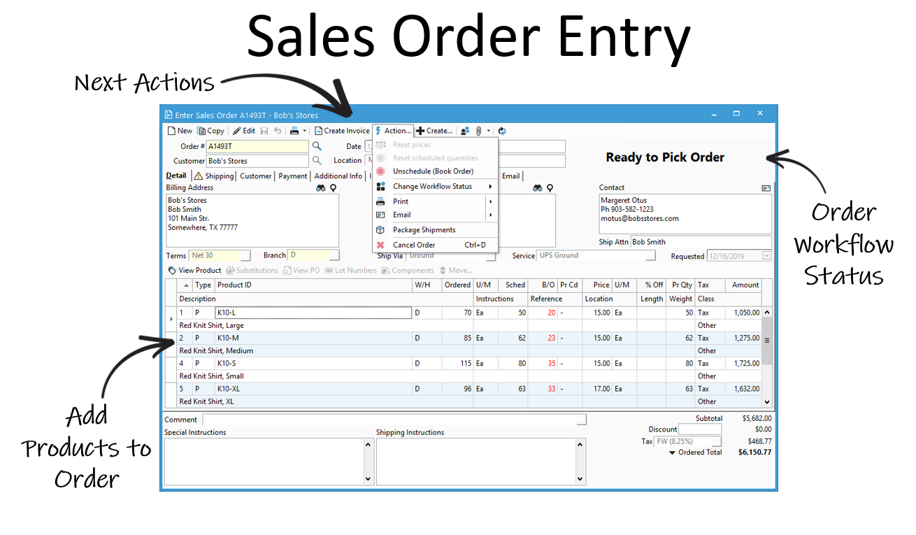 Acctivate Inventory Management Software - Sales Order Entry
