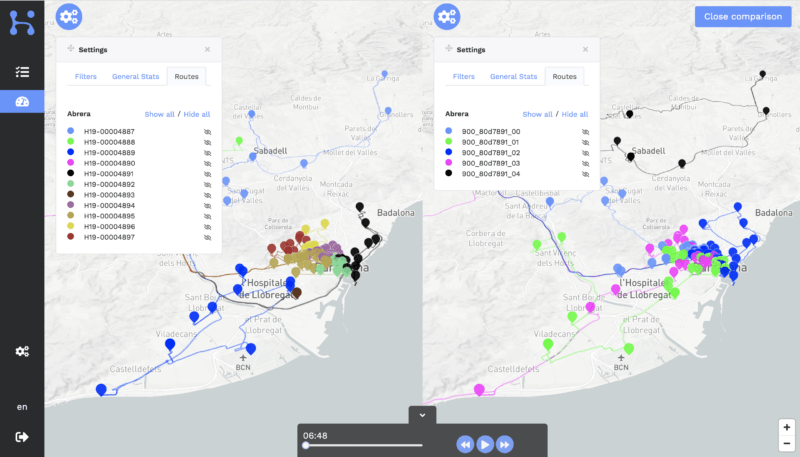 Hedyla Software - Hedyla route comparision