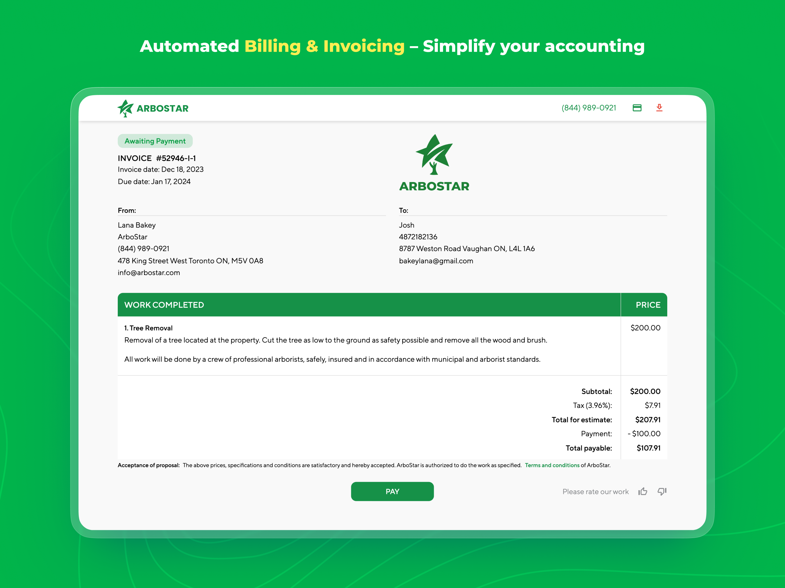 ArboStar Software - Automated Billing & Invoicing – Simplify your accounting