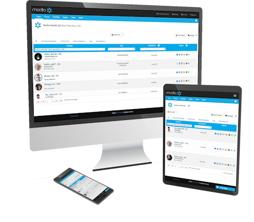 Modio Health screenshot: Access Modio Health on any internet-enabled device, including desktops, laptops, tablets, and mobiles