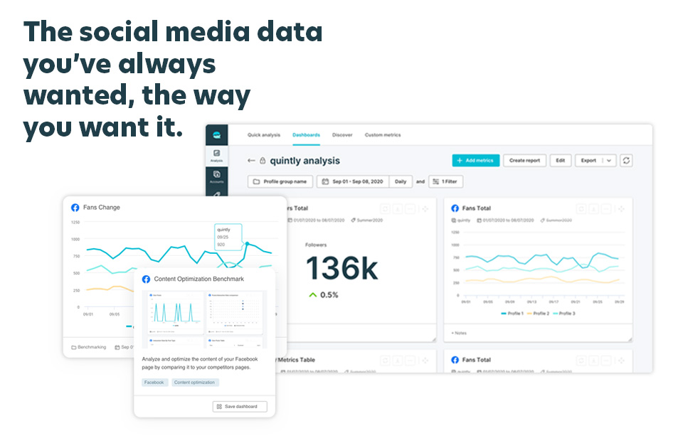 quintly integration - advanced social media analytics, delivered with quality, customization, and flexibility.