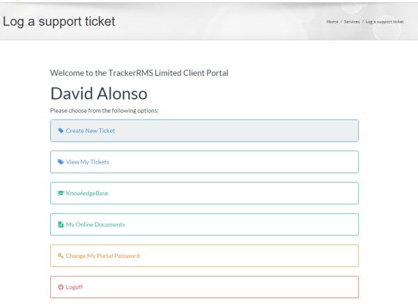 Customer support portal