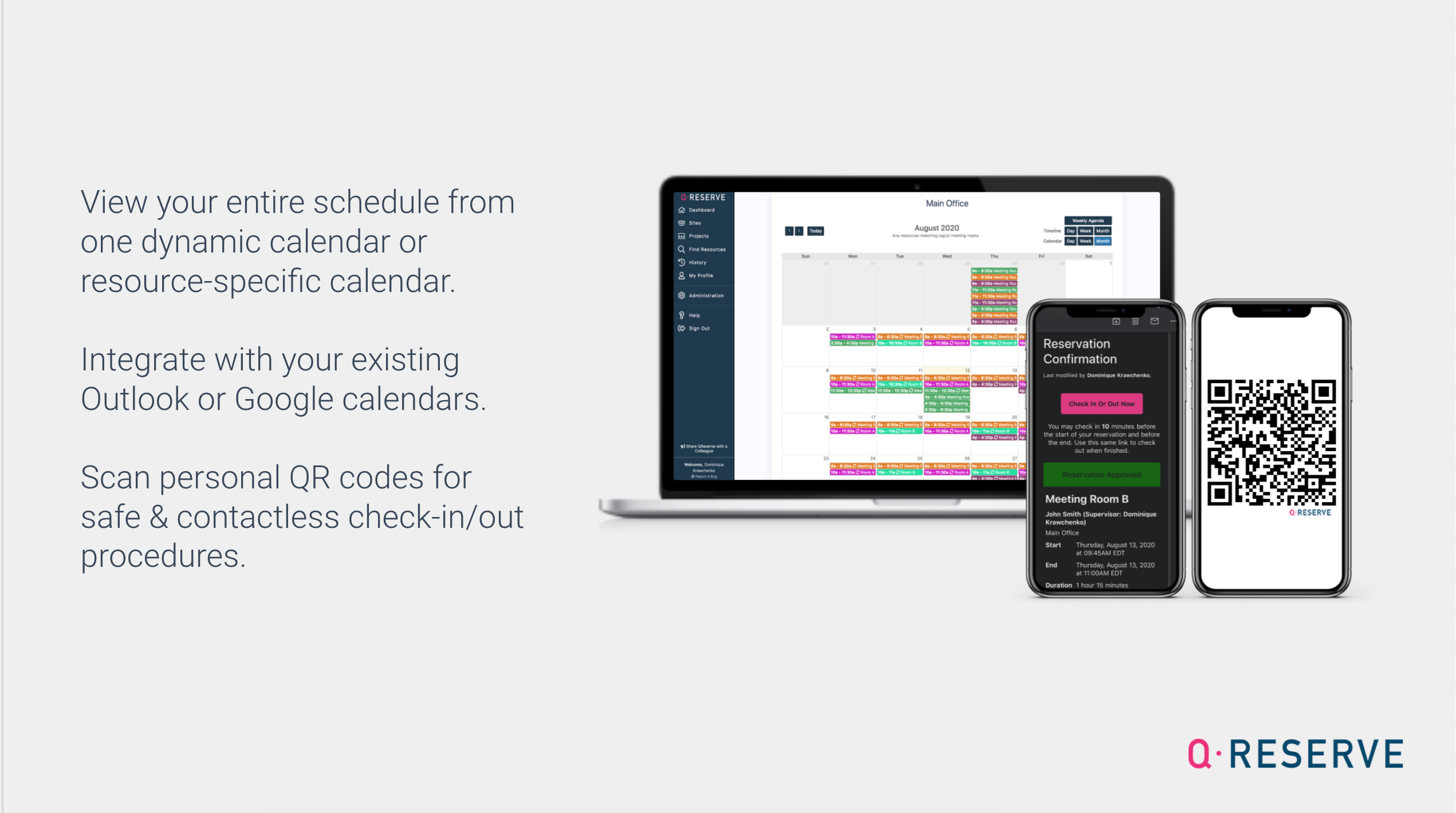 QReserve Software - Manage your calendars easily & set detailed access permissions for automated scheduling