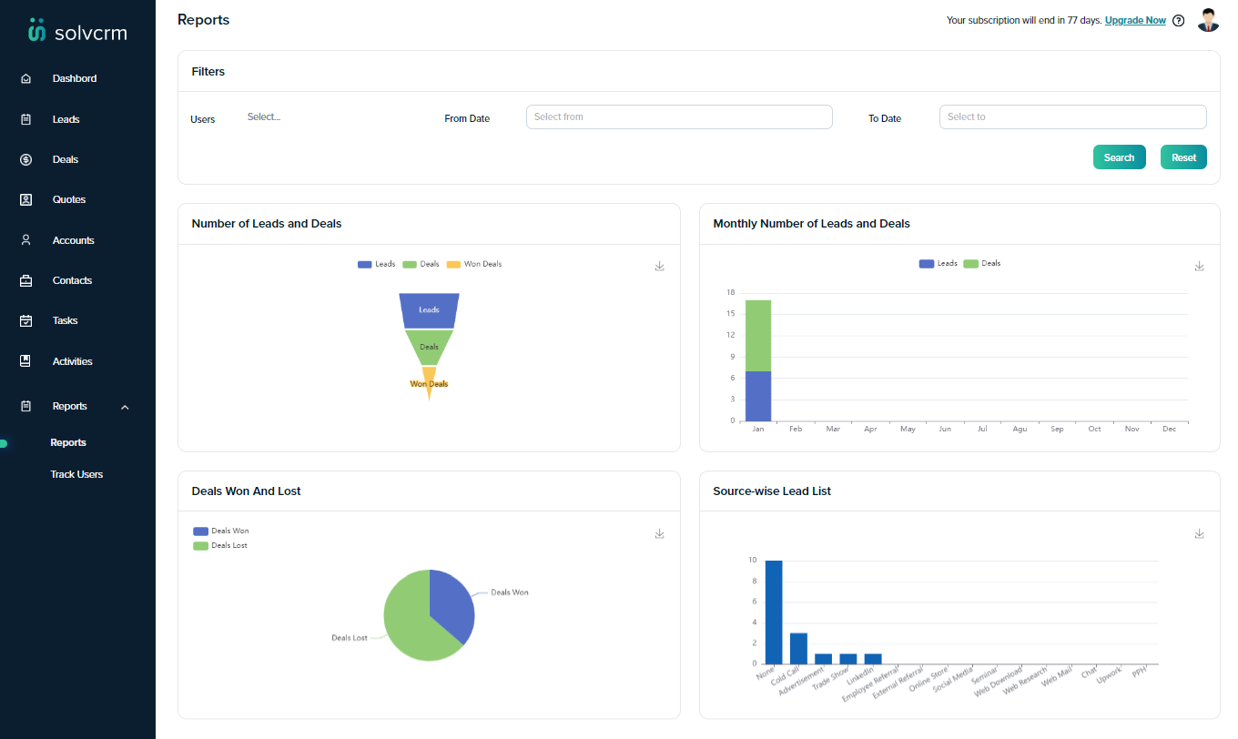 SolvCRM Software - 8