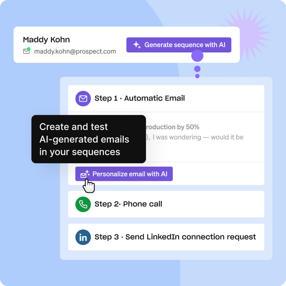 Apollo.io Software - Book more meetings with sequences. Leverage automation in your outreach so you can focus on what matters the most - building relationships. Create custom sequences with AI help, or use pre-built templates that include emails, calls, and more.