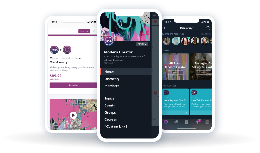 Mighty Pro Software - Discovery feed examples with Mighty Pro's branded apps