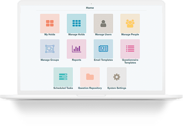 Mitratech LegalHold screenshot: LegalHold dashboard