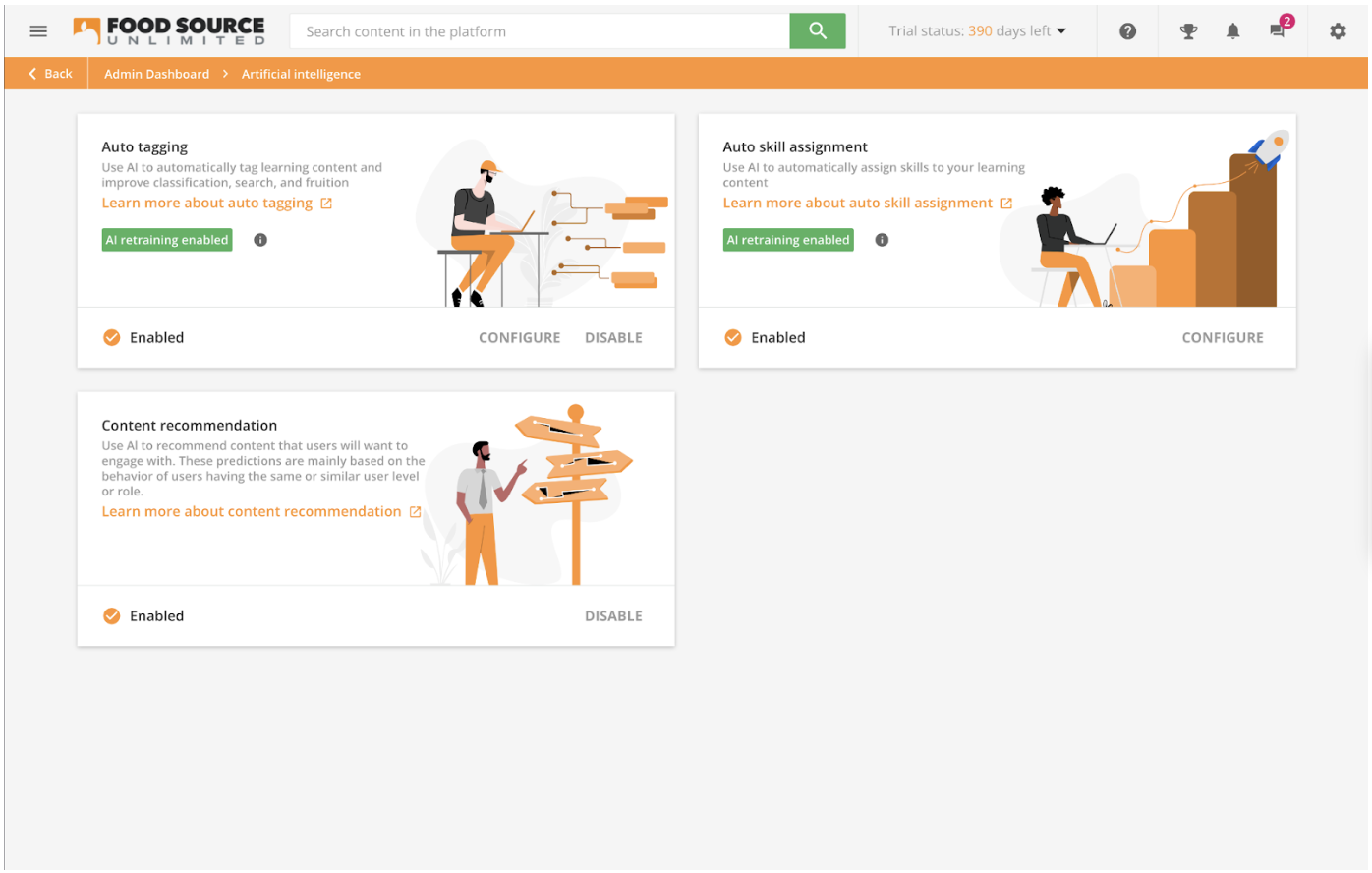 Docebo Software - AI Control Panel