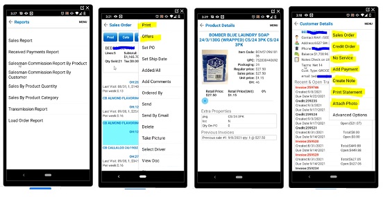 DSD Route Accounting Software screenshot: LaceUp Mobile App - on/offline - add Products