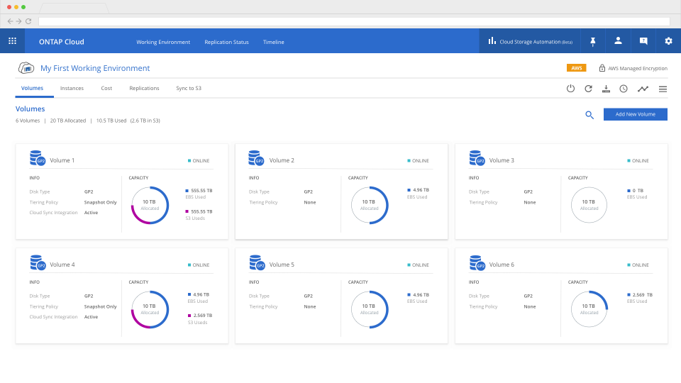 Cloud Volumes ONTAP Software - 2 - Vorschau