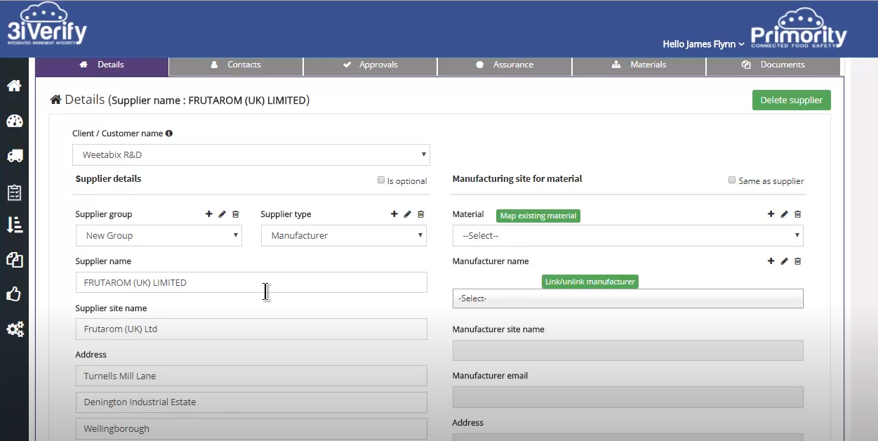 3iVerify Software - 3iVerify supplier management