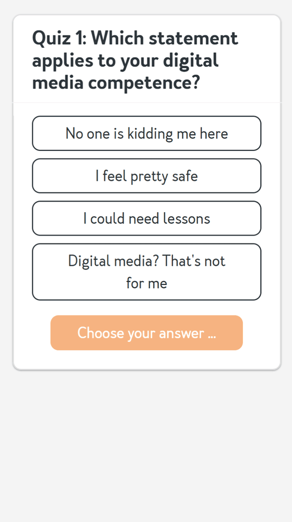 Tweedback screenshot: Tweedback quiz