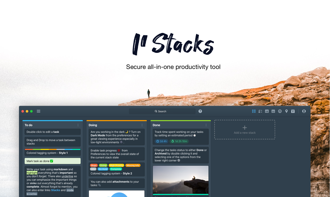 Stacks screenshot