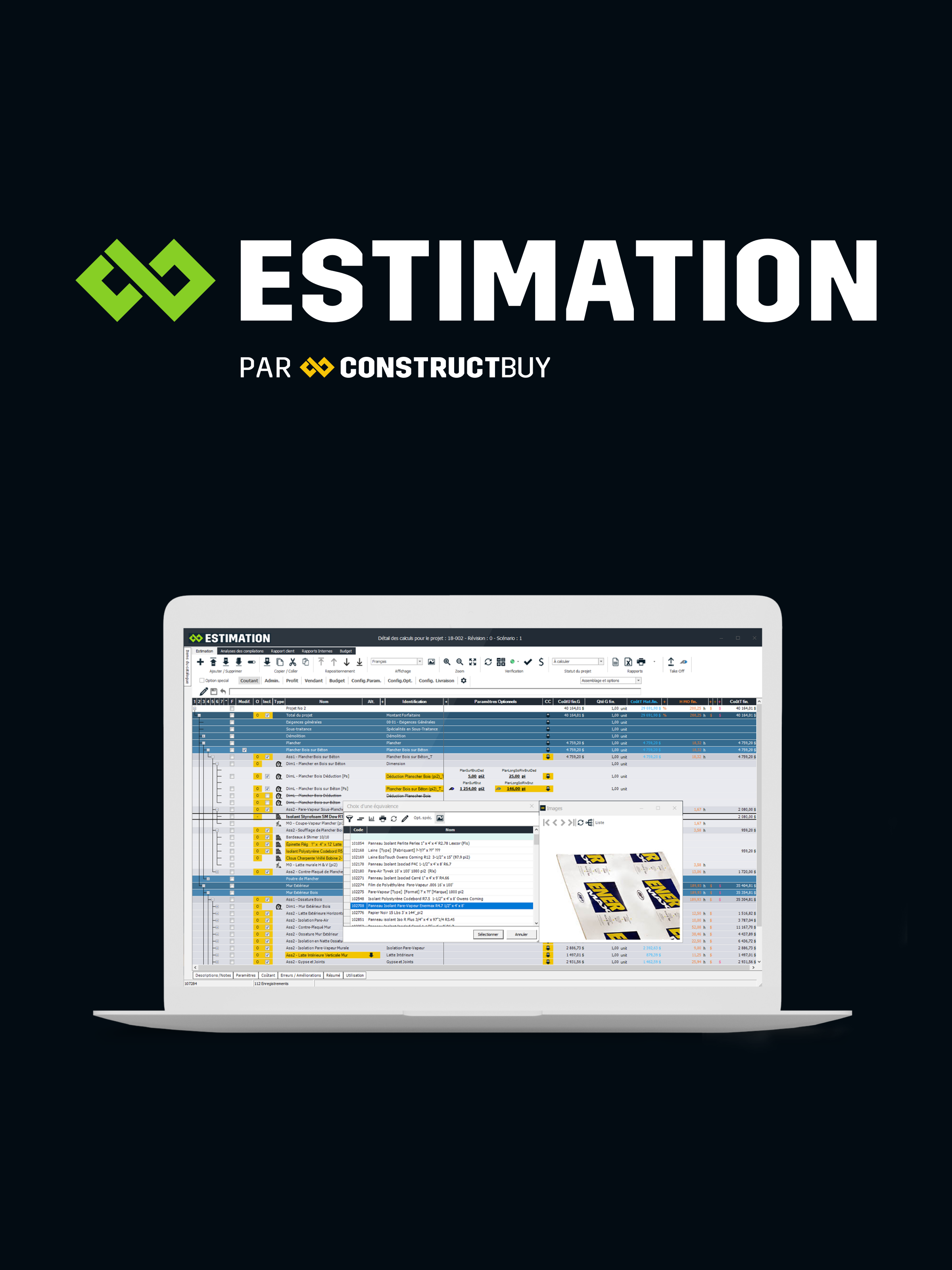 Estimating tool for construction costs. Be faster, more accurate, reliable and strategic from estimation to execution. Faithfully reproduce your calculation methods on a solid, flexible and specially designed basis for estimation.