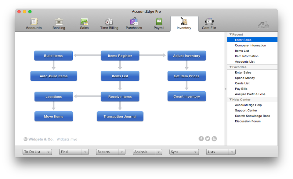 AccountEdge Software - AccountEdge Pro inventory control