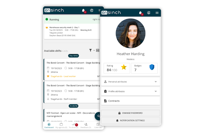 OnSinch screenshot: OnSinch's platform is designed for mobile use, ensuring you can access vital data and tasks whenever, wherever