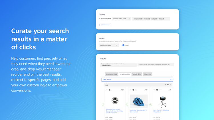 Site Search 360 screenshot: Structured site search