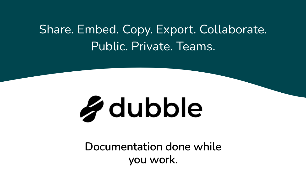 Dubble Software - Share, embed or export guides.