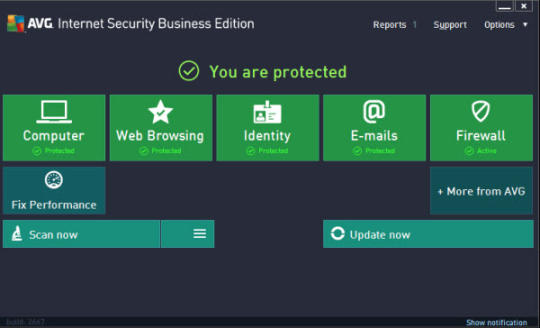 AVG Antivirus Business Edition Software - AVG Business Edition's control panel