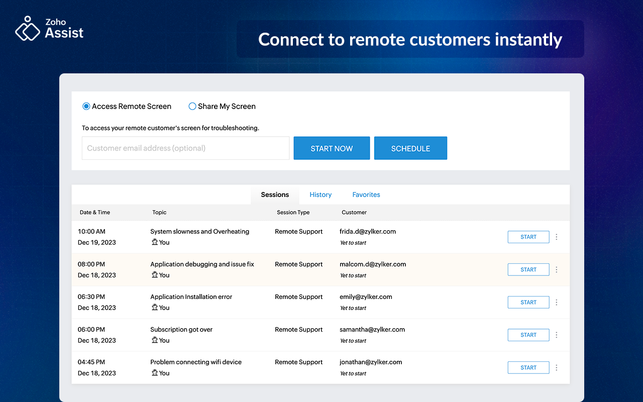 Software til Zoho Assist - 1