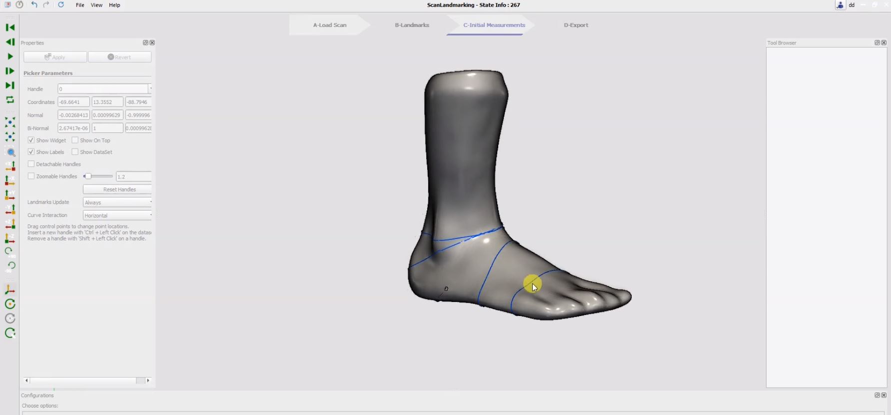 Foot 3D scan rectification