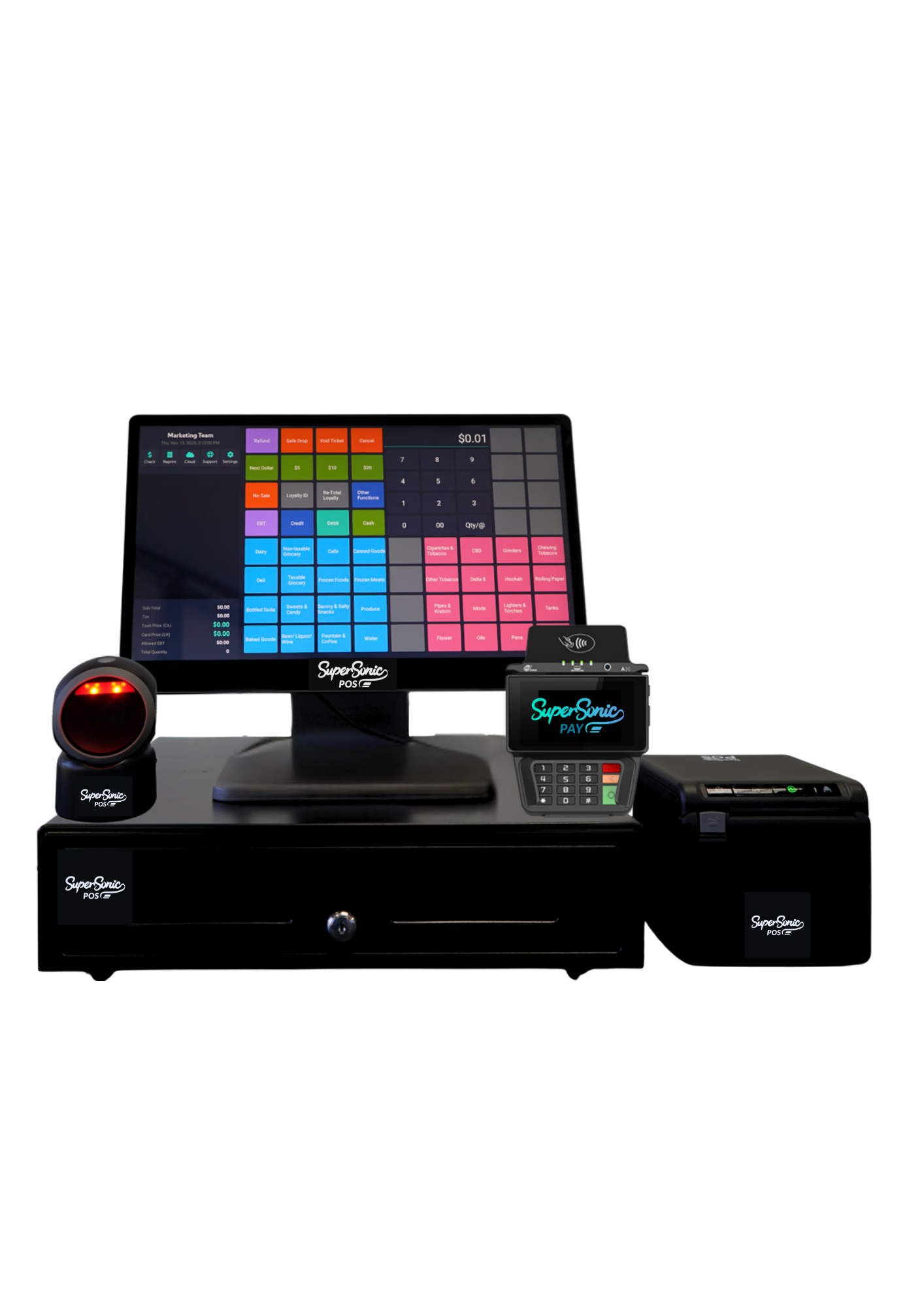 SuperSonic POS screenshot: SuperSonic POS User Interface