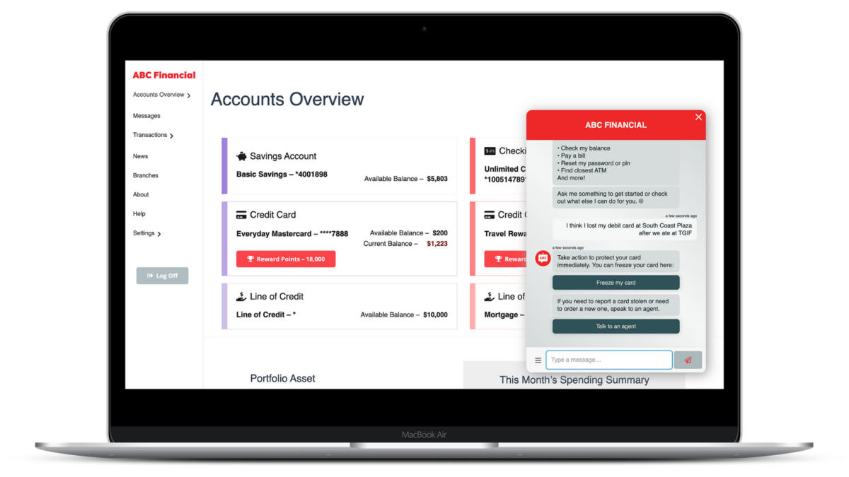 Finn AI screenshot: Finn AI virtual assistant