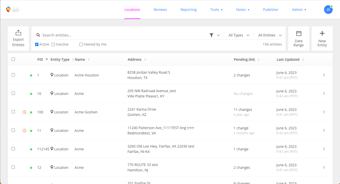 Rio SEO Software - LX Platform - Summary Dashboard