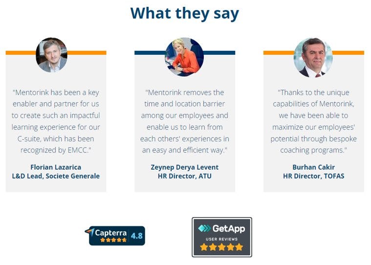 Mentorink Software - Mentorink is an online mentoring platform that enables organizations of all sizes to scale their mentoring programs and drive meaningful change. Read some of the reviews from leading organizations that trust us to deliver best-in-class mentoring programs.