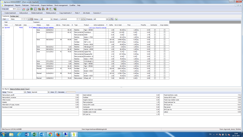 Agrinavia Software - Field plan