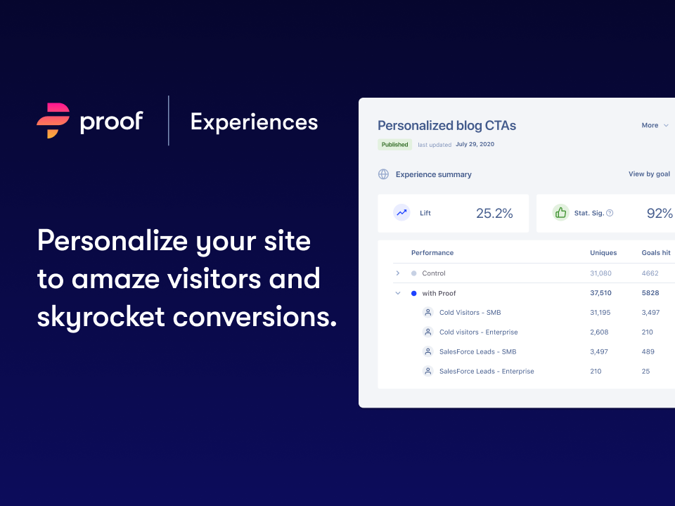 Experiences screenshot