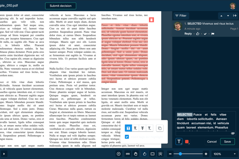 Ziflow document review