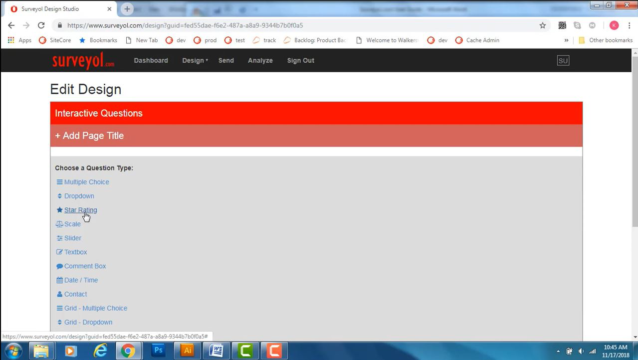 Surveyol Software - Surveyol survey creation