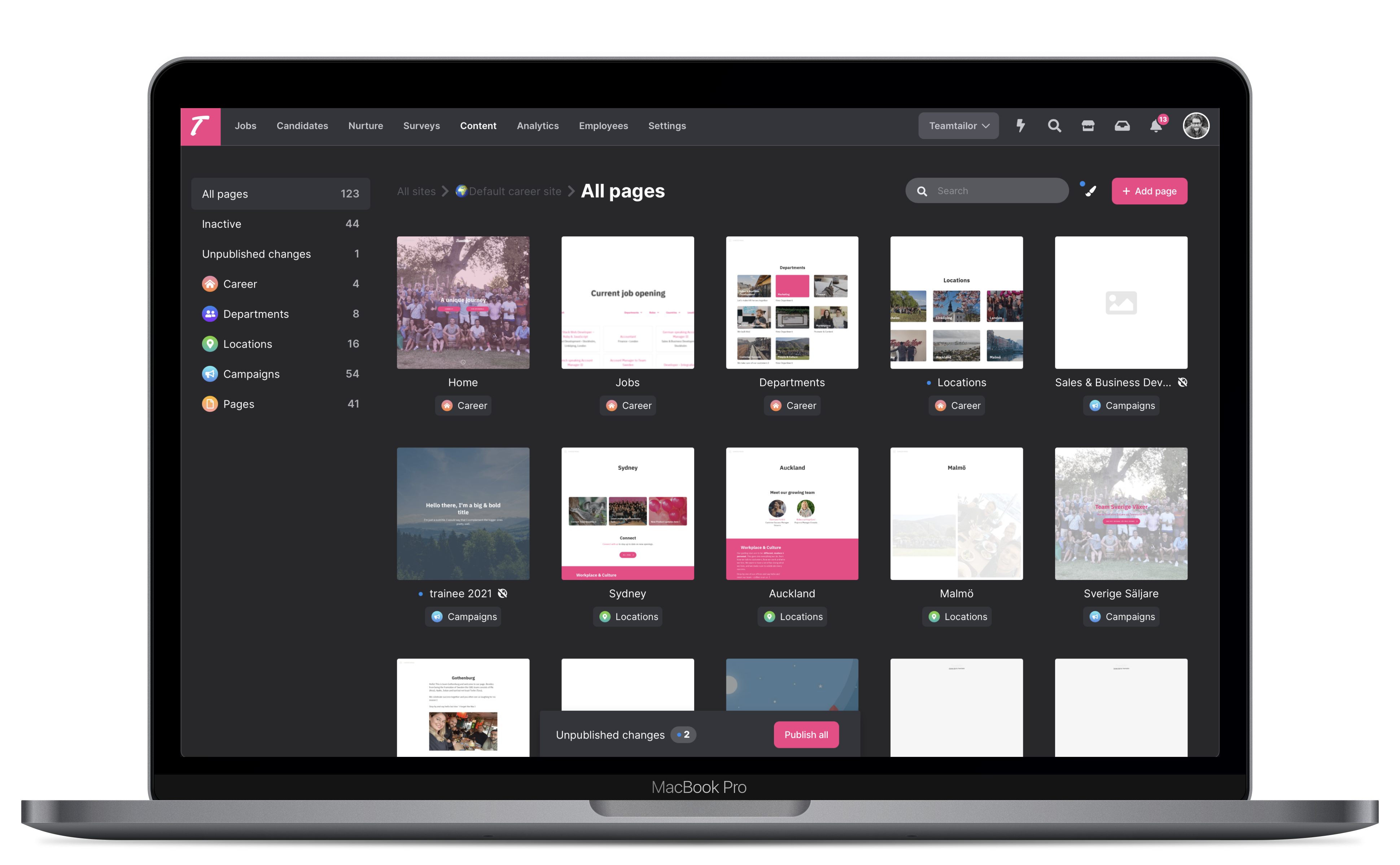 Teamtailor Software - Content