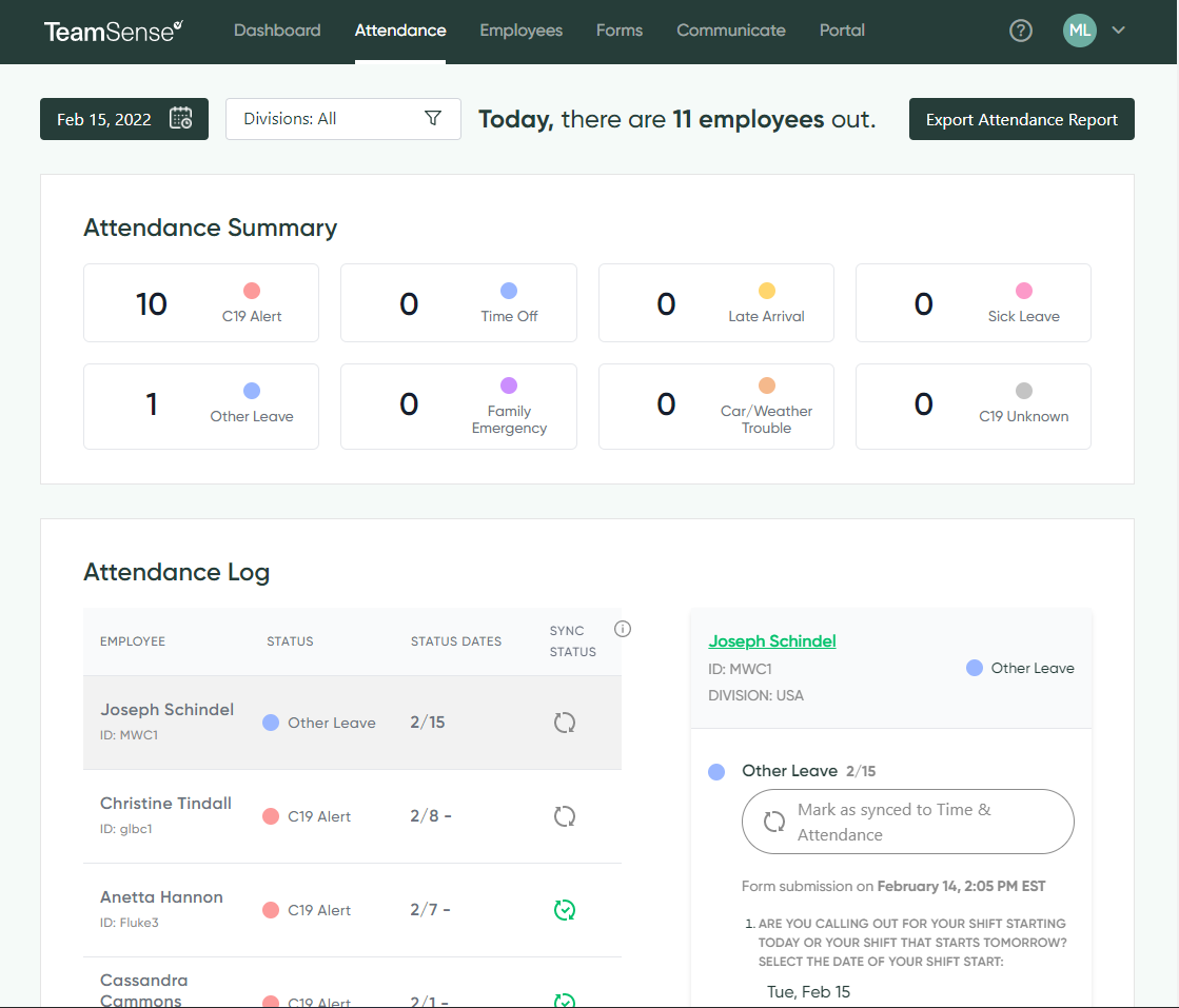 TeamSense Screenshot