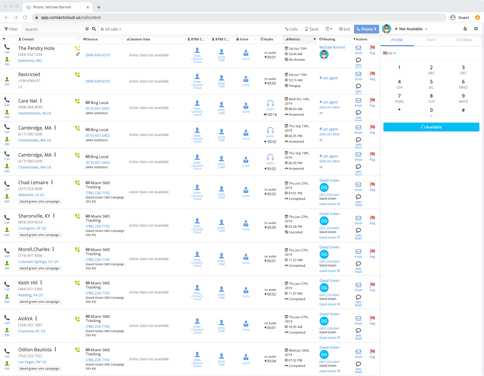 Contact Cloud screenshot: Contact Cloud calls