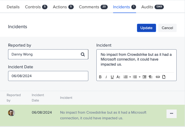 GOAT Risk Software - Incident Management & Reporting - Capture all your health and safety, operational, financial or reputational risk incidents in one place and grow a corporate memory to promote lessons learned.