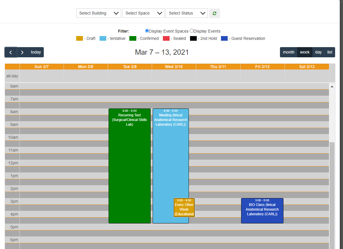 Week, Day, and List views provide live information about upcoming events-thumb