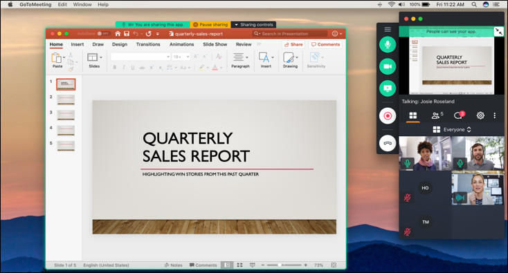 GoToMeeting Software - Share Content Seamlessly

Presentation mode allows you to share presentations & other important pieces of content with attendees.