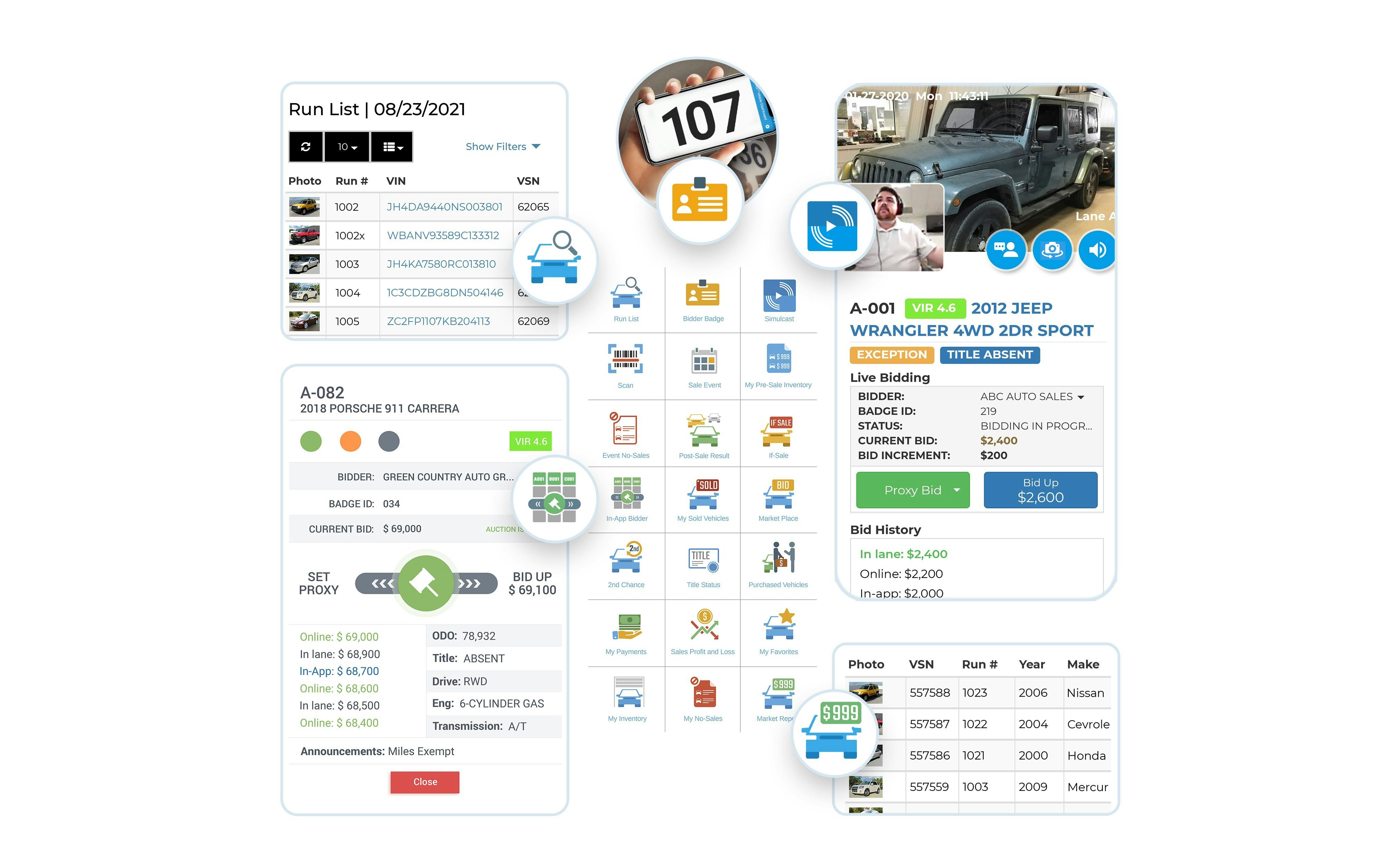 Auction Streaming Software - Auction Streaming SIMCASTS MOBILE DASHBOARD APP