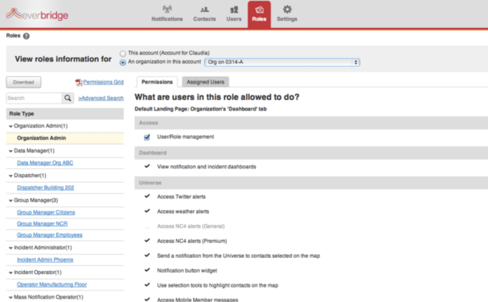 Everbridge Mass Notification Software - Everbridge Mass Notification access rights